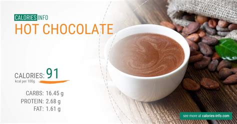 Hot Chocolate Calories and Nutrition (100g)