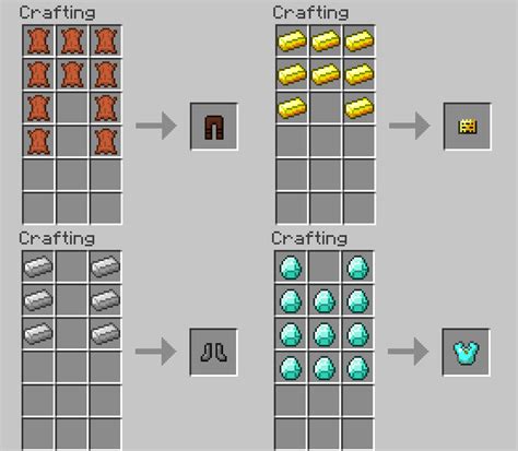 armorRecipes | Minecraft mods, Minecraft crafting recipes, Minecraft room