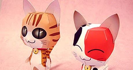 Cute Anime Cat Papercraft | Paperized Crafts