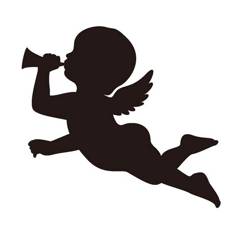 Angel Silhouette Vector at Vectorified.com | Collection of Angel ...