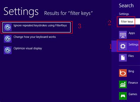 How to Set up Filter Keys in Windows 8/8.1