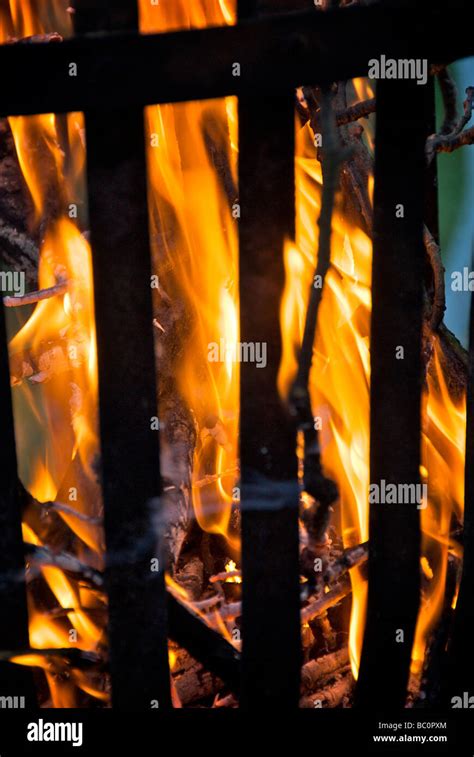 Brazier Fire Flames Stock Photo - Alamy