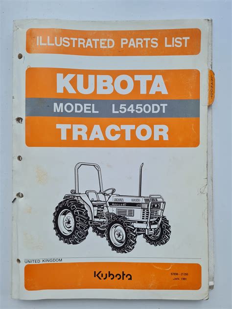 Kubota L5450DT Tractor Parts Catalogue - SPS Parts