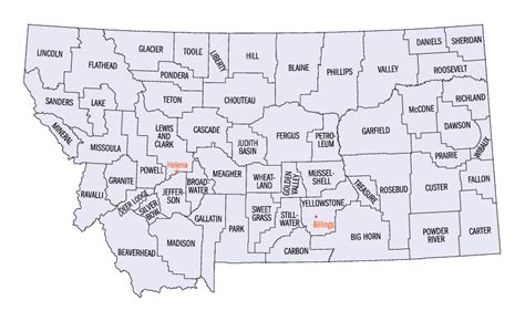 Montana County Map