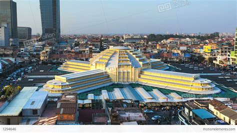 Timelapse Of Phnom Penh Central Market 1080 Stock video footage | 1294646