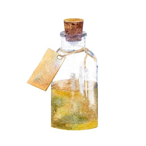 Premium Photo | Watercolor glass bottle