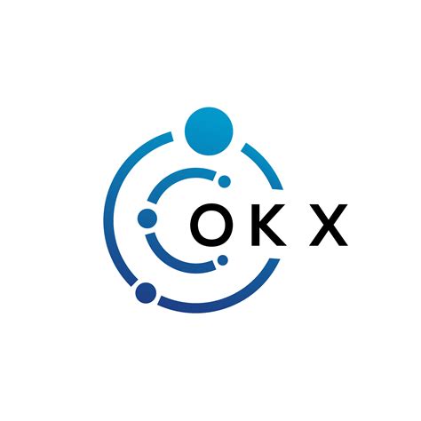 OKX letter technology logo design on white background. OKX creative ...