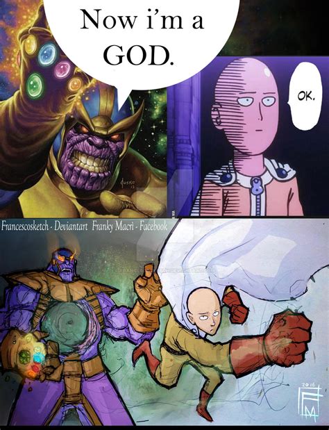 [ONE PUNCH MAN] Saitama vs Thanos by francescosketch on DeviantArt