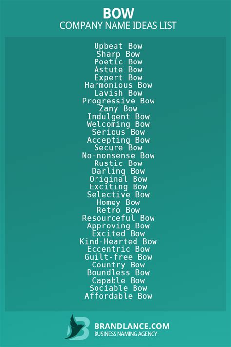 1000+ Cool Bow Company Name Ideas List Generator (2024)