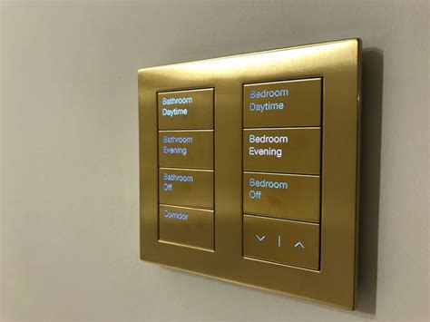 Lutron Palladiom Keypad in Satin Brass finish - Traditional - Living Room - London - by London ...