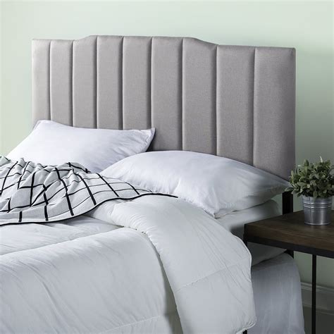 Zinus Satish Upholstered Metal Headboard, Light Grey, Queen - Walmart.com