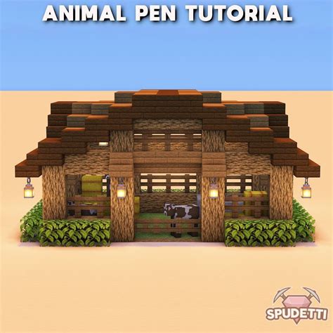 Spudetti - Minecraft Builds on Instagram: “A step by step animal pen ...