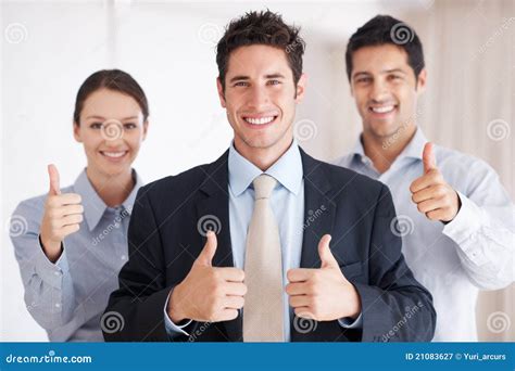 Business Team Showing You Thumbs Up Stock Image - Image of leadership, approval: 21083627