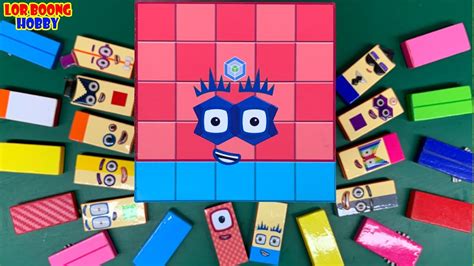 Looking Numberblocks 125 Rainbow with mini domino space ASMR Satisfying Video - YouTube