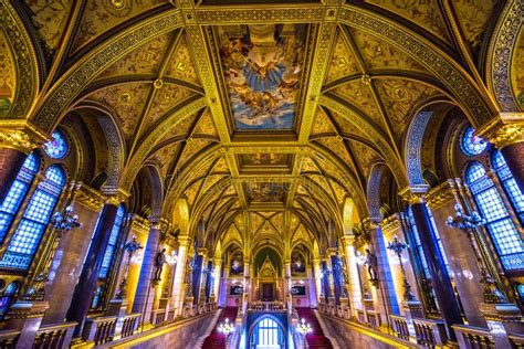 Inside Of Parliament Of Hungary, Budapest Stock Image - Image of ...