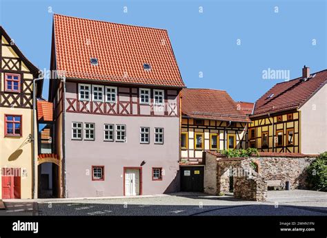 Old town centre of Neustadt at the Orla river Stock Photo - Alamy