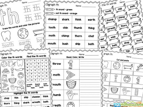 Th Digraph Worksheets First Grade - Worksheets For Kindergarten