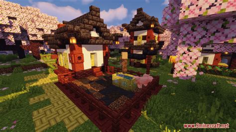 Cherry Blossom Village Map (1.21.3, 1.20.1) - A Village in Bloom ...