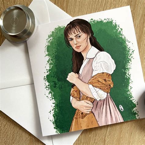 Elizabeth Bennet Fan Art Illustrated Handmade Greeting Card | Etsy