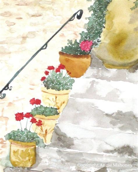 Watercolor Geraniums at PaintingValley.com | Explore collection of ...