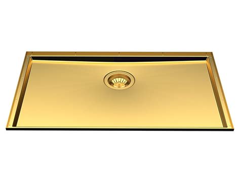 Undermount stainless steel sink PHANTOM BASE 71X40 GOLD Phantom Collection By Foster