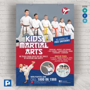 Kids Martial Arts Class Flyer - PSDPixel