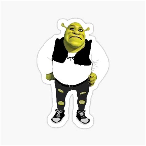 "Emo Shrek" Sticker for Sale by supidrat | Redbubble