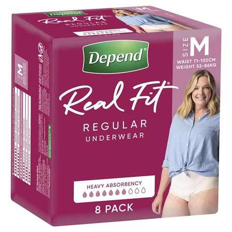 Buy Depend Women Real Fit Underwear 8 Medium Online at Chemist Warehouse®