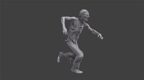 Casual Zombie CZ3 0019 3D Print Model in Figurines 3DExport