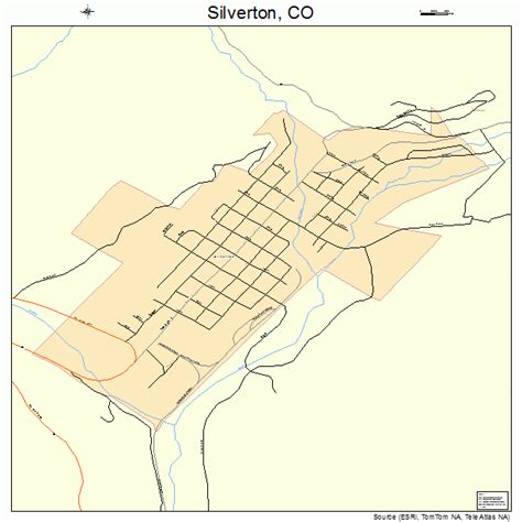 Silverton Colorado Street Map 0870580