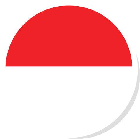 Indonesian flag icon round 18751828 Vector Art at Vecteezy