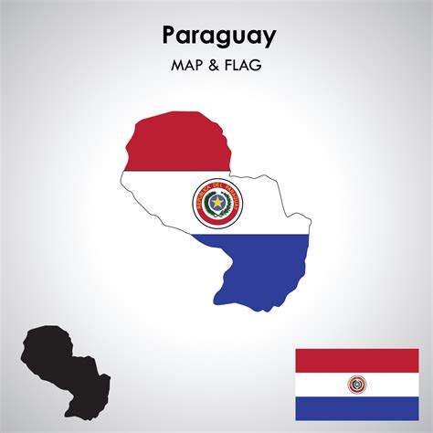 Paraguay map and flag design vector file 24523675 Vector Art at Vecteezy