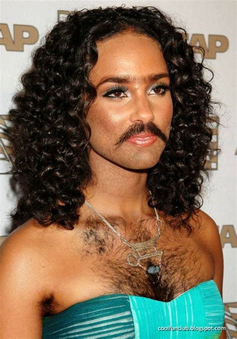 .: Female Celebrities with Beard and Mustache