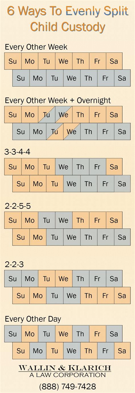 2 2 5 5 Custody Schedule Template