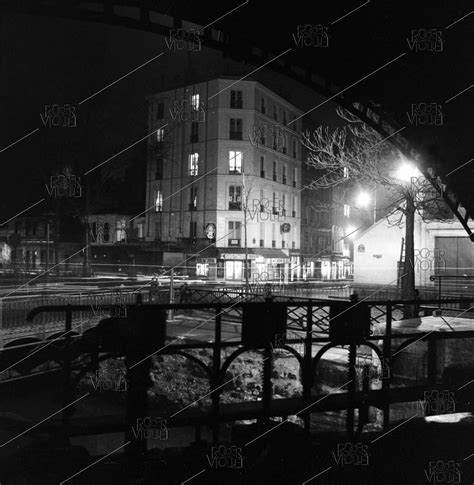 Ecluse du canal Saint-Martin. Paris (10e arr.), 1937.