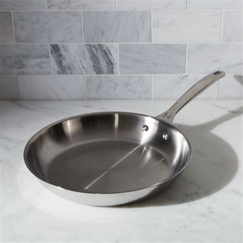 Le Creuset Signature 12" Stainless Steel Fry Pan + Reviews | Crate & Barrel