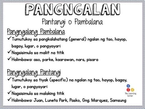 Punan ng angkop na pangngalang pantangi o panggalang pambalana. bolpen 2. guro Lunes 3. 4 ...