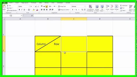 Drawing Diagonal Lines In Excel