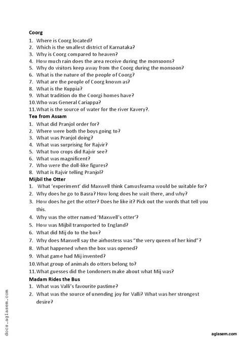 Class 10 English Question Bank (PDF) - Important Questions for Class 10 ...