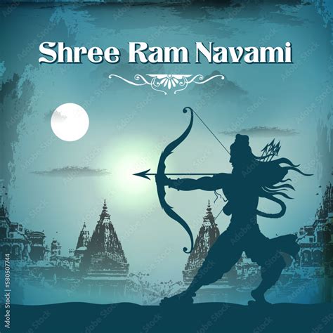 illustration of Shree Ram Navami Stock Vector | Adobe Stock