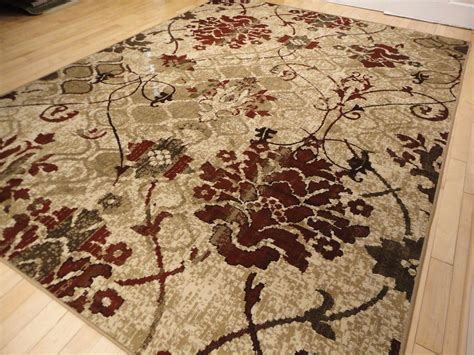 Modern Rug Contemporary Area Rugs Burgundy 8x10 Abstract Carpet 5x7 Flower Rugs | eBay ...