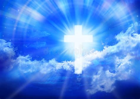 Heaven Cross Sky Religion Background Stock Photo - Image of christians ...