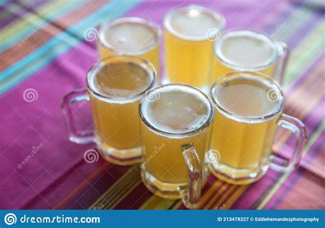 Craft Beer Tasting Flight Sample Stock Image - Image of clear, cold ...