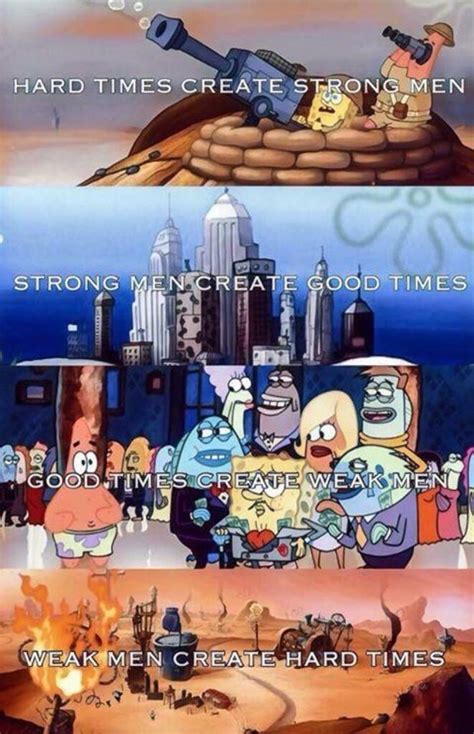 Spongebob Version | Hard Times Create Strong Men | Know Your Meme