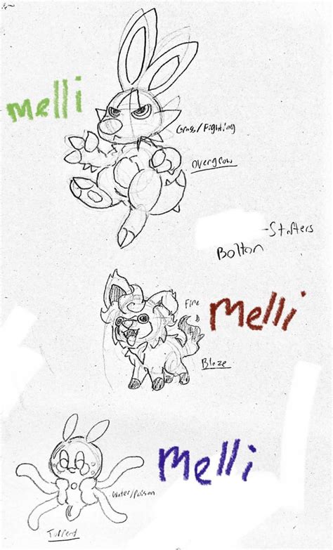 [OC] redesigning old starters ?? kind of a wip : r/fakemon