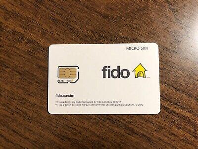 Brand New Fido Canada 4G LTE Micro Sim Card | eBay