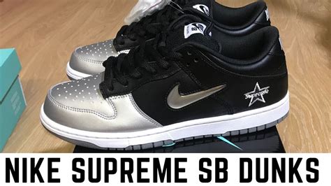 Nike Supreme SB dunks black review - YouTube