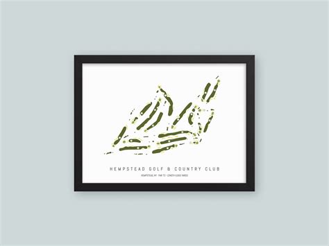 Hempstead-Golf-And-Country-Club-NY--Black-Frame-16x12-With-Hole-Numbers Hempstead, Golf Country ...