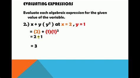 Evaluating Expressions - YouTube