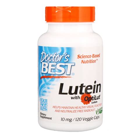 Doctor's Best, Lutein with OptiLut, 10 mg, 120 Veggie Caps | By iHerb